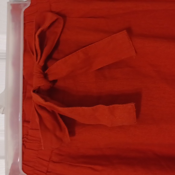 Ambiance Apparel, sz L, rust colored linen blend pants, elasticized wais… - Picture 2 of 8